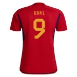 Gavi #9 Spain Home Jersey World Cup 2022