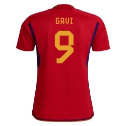 Gavi #9 Spain Home Jersey World Cup 2022
