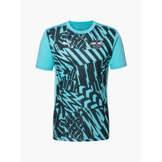 Men's RB Leipzig 2024/25 Third Pre Match Shirt - Blue Men's RB Leipzig 2024/25 Third Pre Match Shirt - Blue