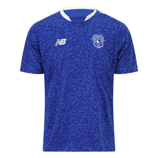 Kid's Cardiff City 2025/26 Home Warm Up Shirt Kid's Cardiff City 2025/26 Home Warm Up Shirt