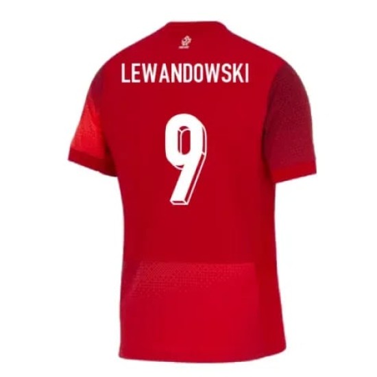 Men's LEWANDOWSKI Poland 2024/25 Away Shirt Men's LEWANDOWSKI Poland 2024/25 Away Shirt