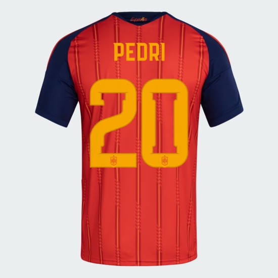 Men's Spain 2026 Home Authentic World Cup Shirt PEDRI #20 Men's Spain 2026 Home Authentic World Cup Shirt PEDRI #20