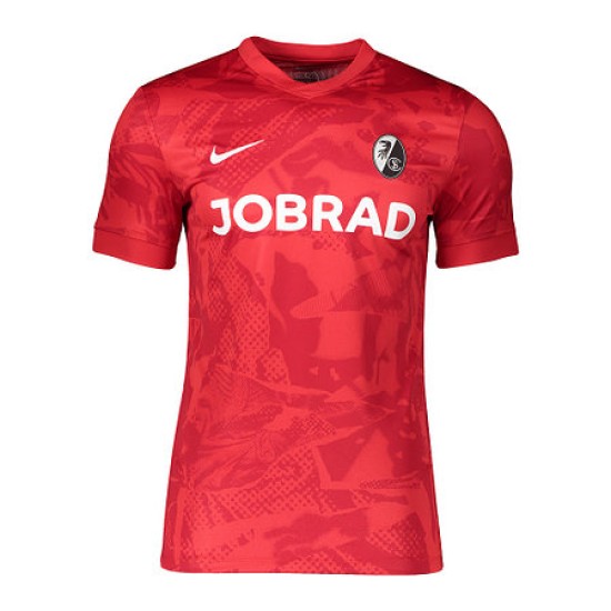 Kid's SC Freiburg 2025/26 Third Warm Up Shirt - Red Kid's SC Freiburg 2025/26 Third Warm Up Shirt - Red