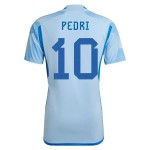 Pedri #10 Spain Away Jersey World Cup 2022