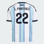 Women's Argentina 2026 Home Authentic World Cup Shirt L. MARTÍNEZ #22