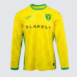 Men's Norwich City 2024/25 Home Long Sleeve Shirt Men's Norwich City 2024/25 Home Long Sleeve Shirt