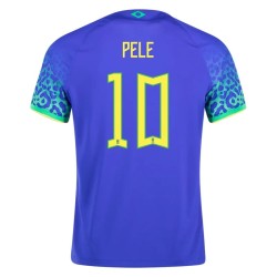 Pele #10 Brazil Away Jersey World Cup 2022