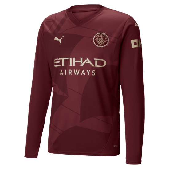 Men's Manchester City 2024/25 Third Long Sleeved Shirt Men's Manchester City 2024/25 Third Long Sleeved Shirt